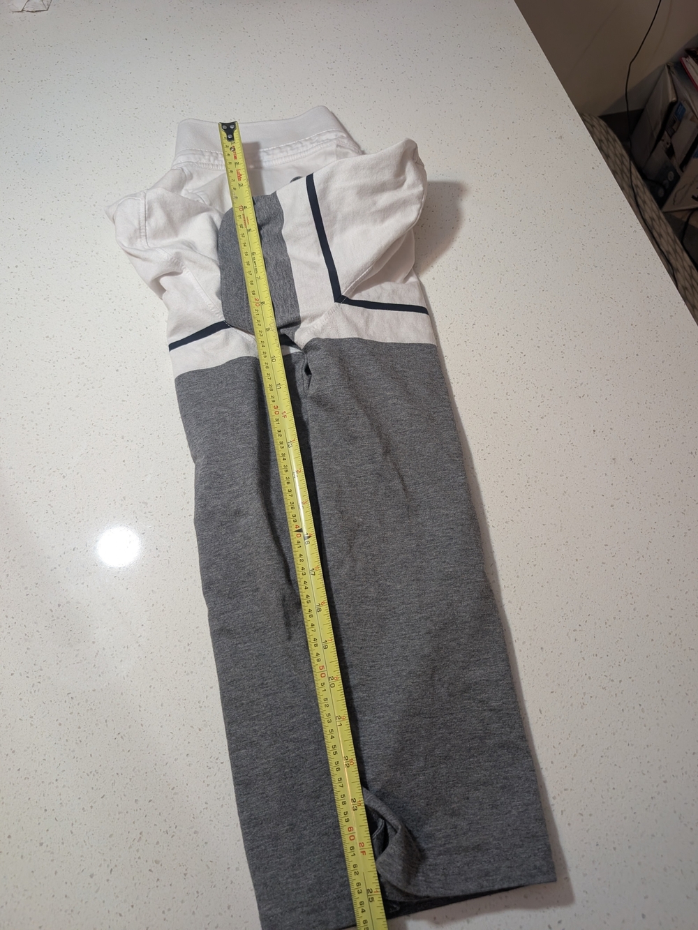Calvin Klein boy White Polo with Navy Stripe - Picture 2 of 4